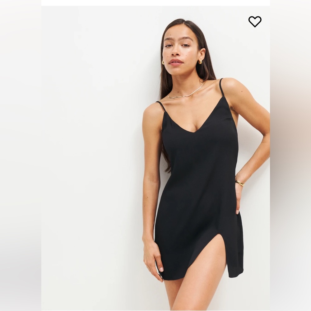 black marlowe reformation mini dress